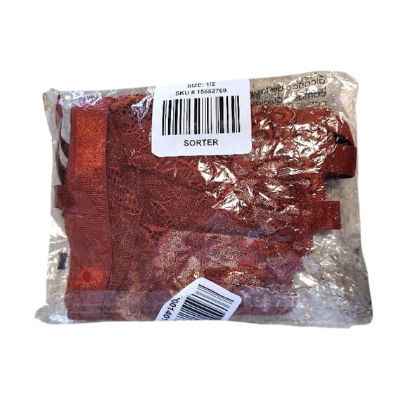 Torrid Biking Red Gold Lurex Garter Plussize 1X | 2X (14- 20) NWT - Picture 14 of 16